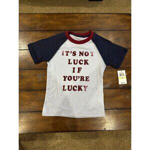 Lucky Brand shirt logo "It's Not Lucky If You're Lucky", Kid's Size 4/5